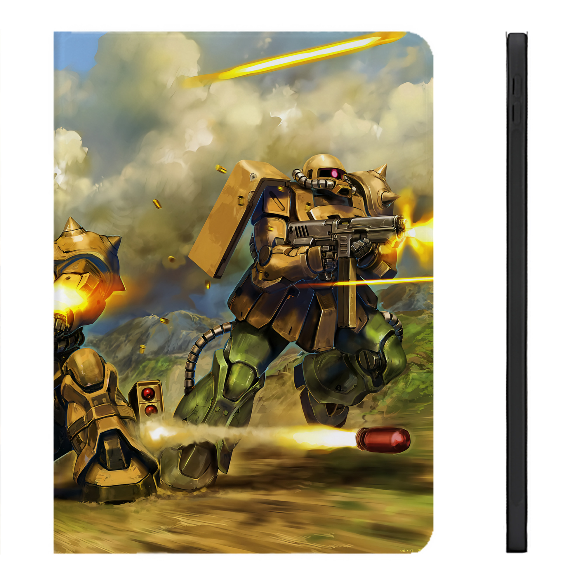 （画像用） 機動戦士ガンダム Mobile Suit Gundam IPadケース ペンホルダー付き ブックスタイルデザイン